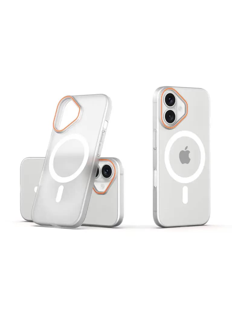 Frosted Matte MagSafe Design Transparent White Case For Apple Iphone 17