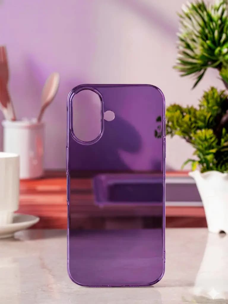 Crystal Purple Transparent Case for Apple Iphone 17