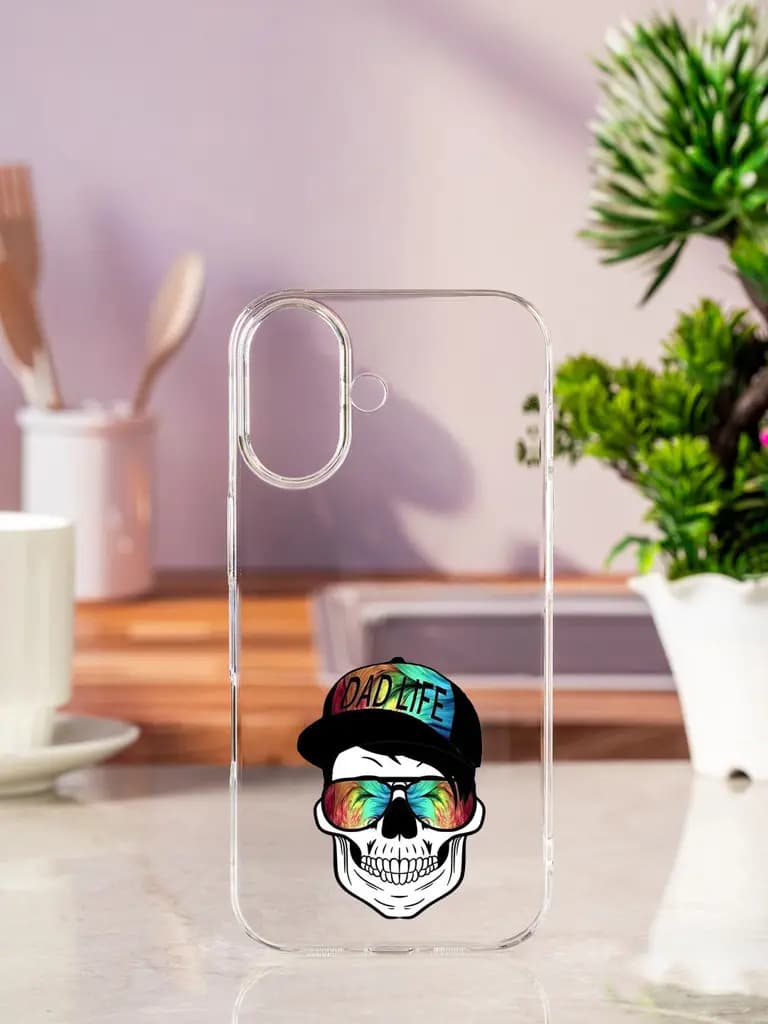 Dad Life Transparent Printed Mobile Case for Apple Iphone 17