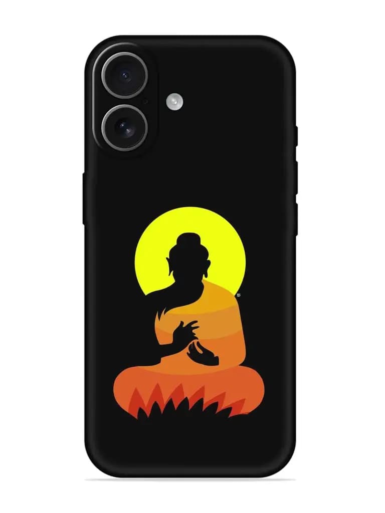 Buddha Art Black Embossed Soft Silicone Case for Apple Iphone 17