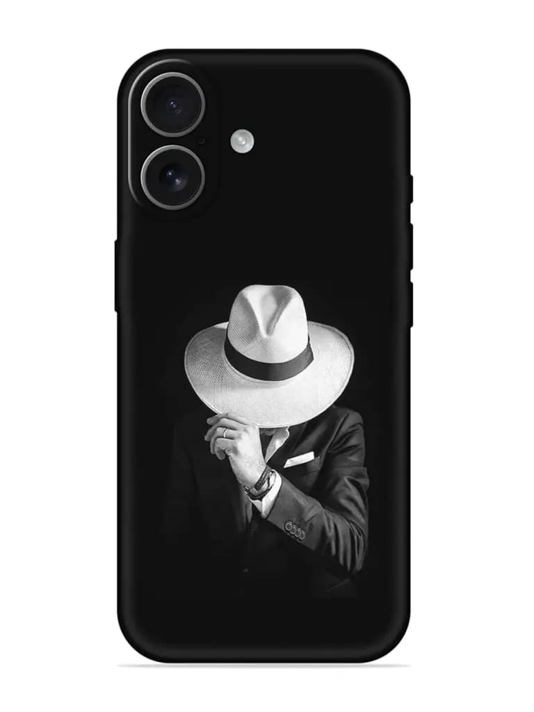 Men Under Hat Embossed Soft Silicone Case for Apple Iphone 17