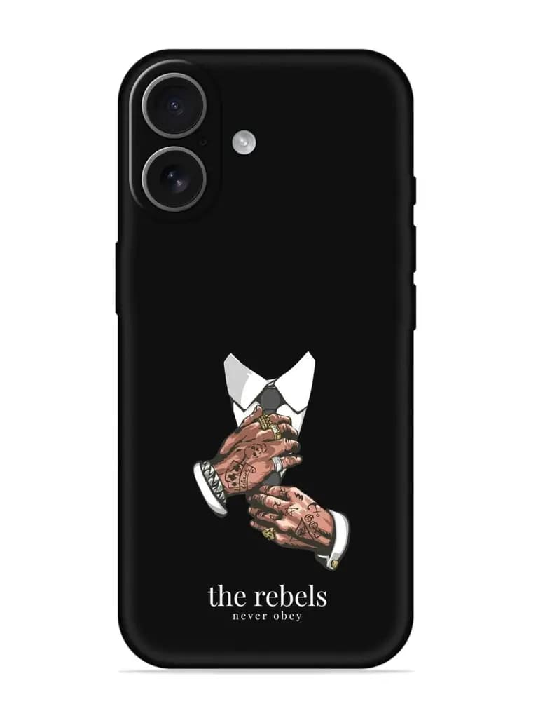 Rebels Slogan Man Embossed Soft Silicone Case for Apple Iphone 17