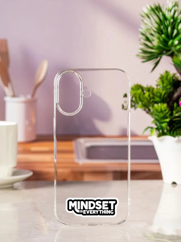 Mindset Is Everything Transparent Printed Mobile Case for Apple Iphone 17