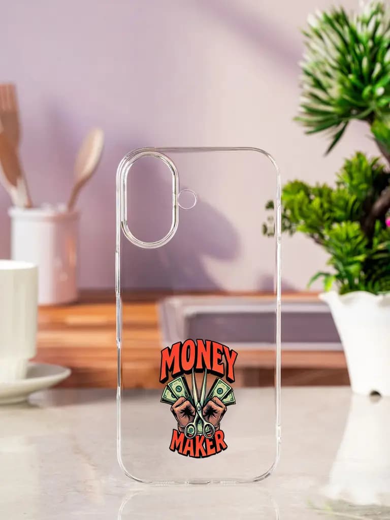 Money Maker Transparent Printed Mobile Case for Apple Iphone 17