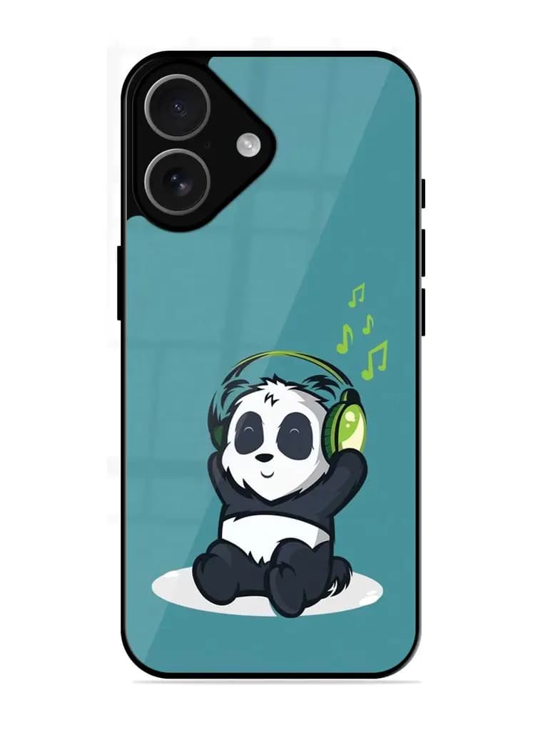 Music Panda Glossy Metal Phone Cover for Apple Iphone 17