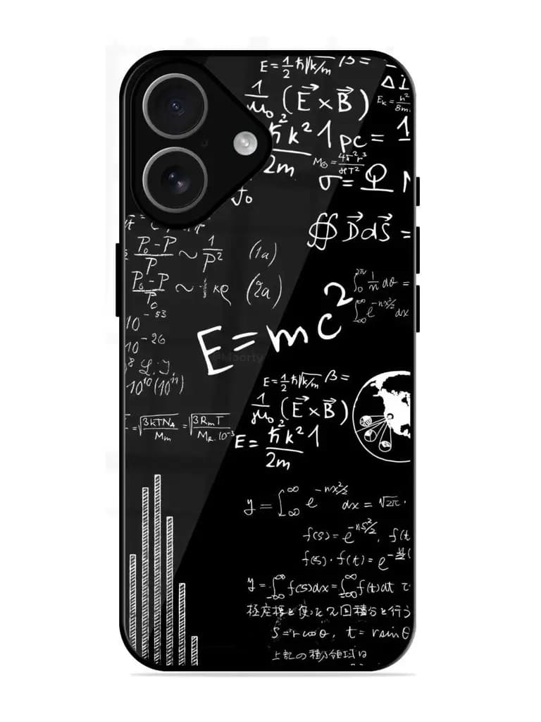 E=Mc2 Mass?Energy Equivalence Glossy Metal Phone Cover for Apple Iphone 17