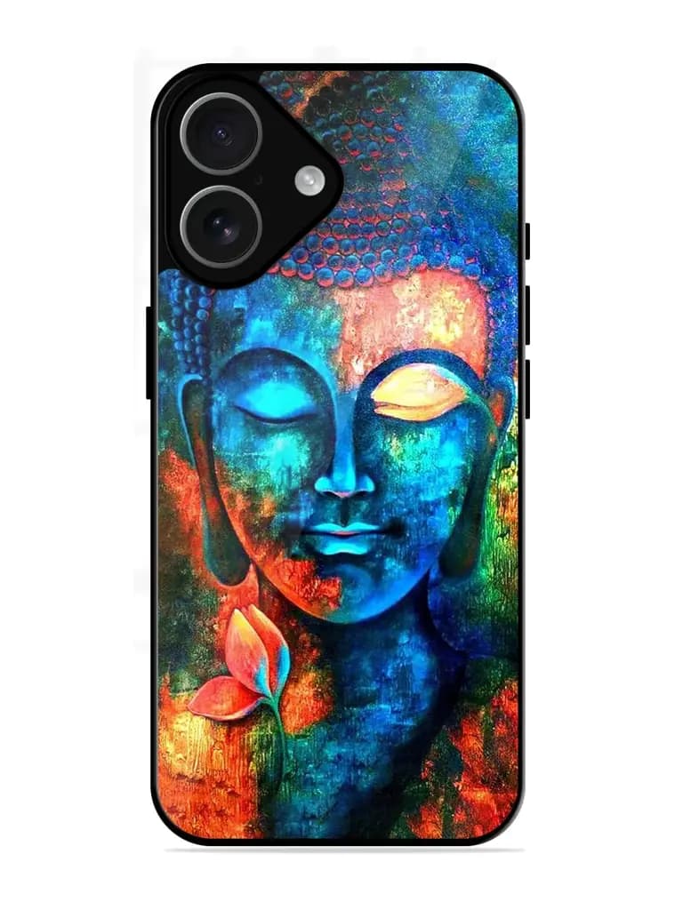 Buddha Painting Glossy Metal Phone Cover for Apple Iphone 17