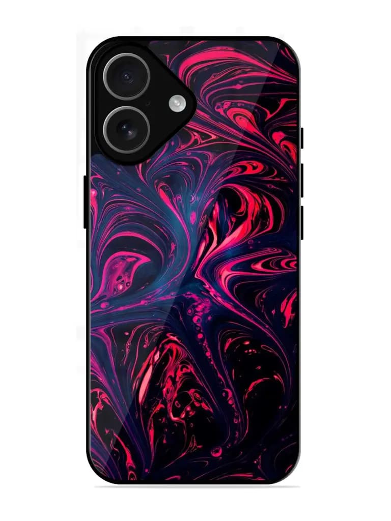 Abstract Background Glossy Metal Phone Cover for Apple Iphone 17