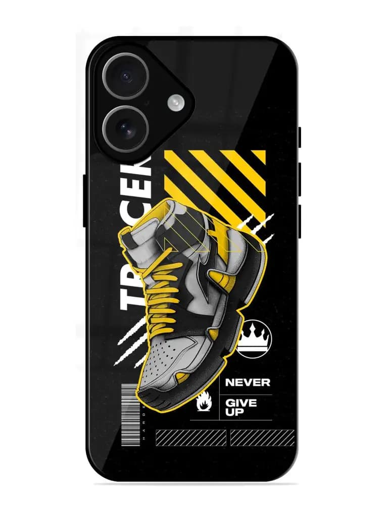 Shoe Background Glossy Metal Phone Cover for Apple Iphone 17