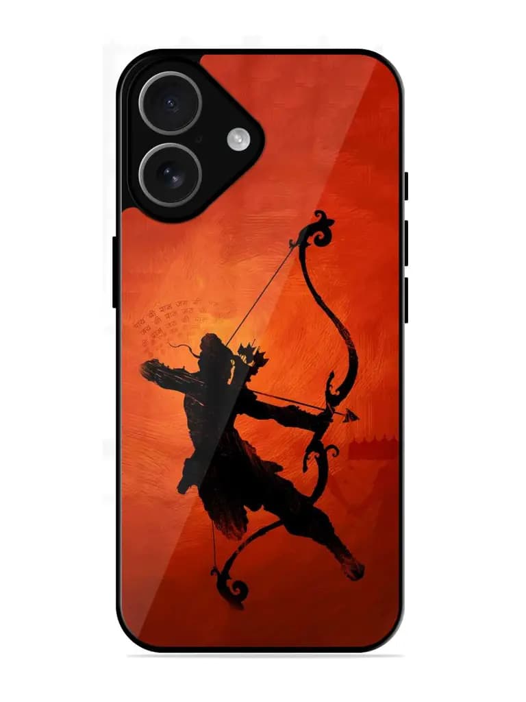 Illustration Lord Rama Glossy Metal Phone Cover for Apple Iphone 17