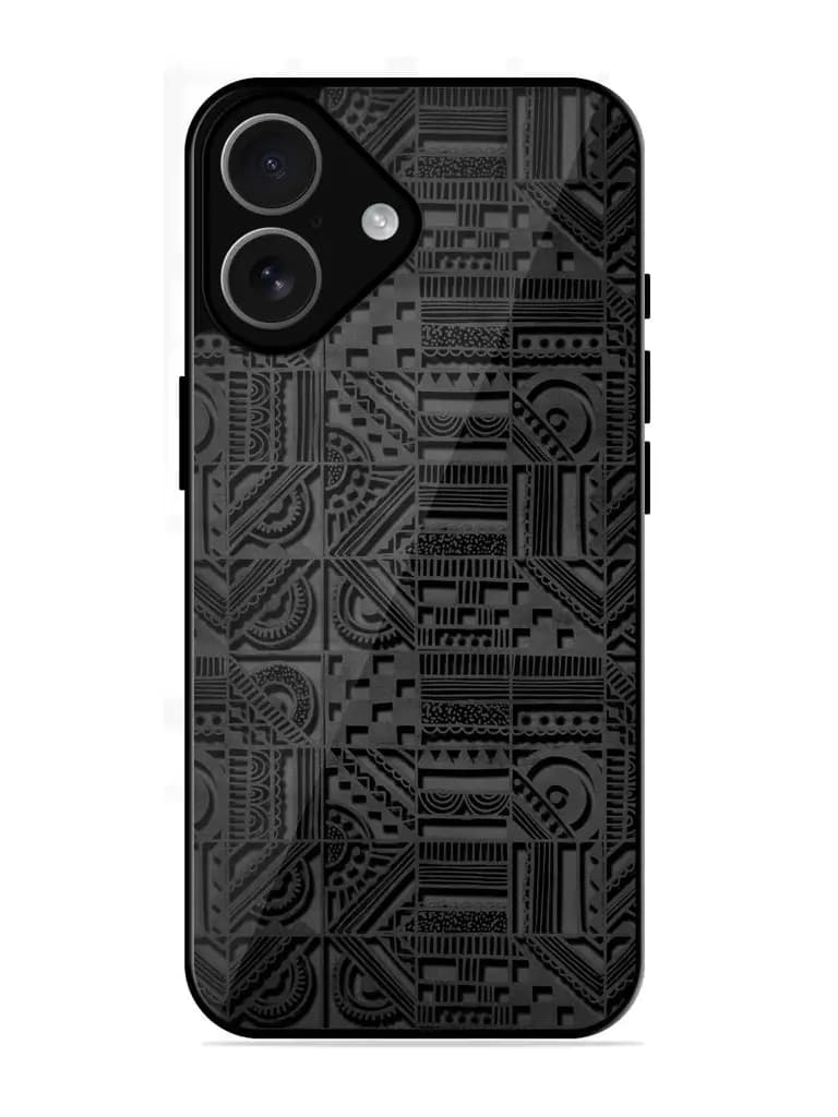 Seamless Pattern Glossy Metal Phone Cover for Apple Iphone 17