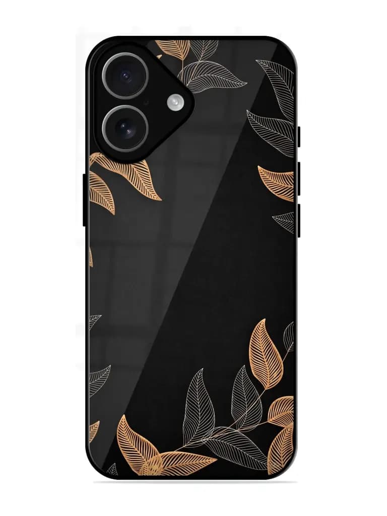 Foliage Art Glossy Metal Phone Cover for Apple Iphone 17