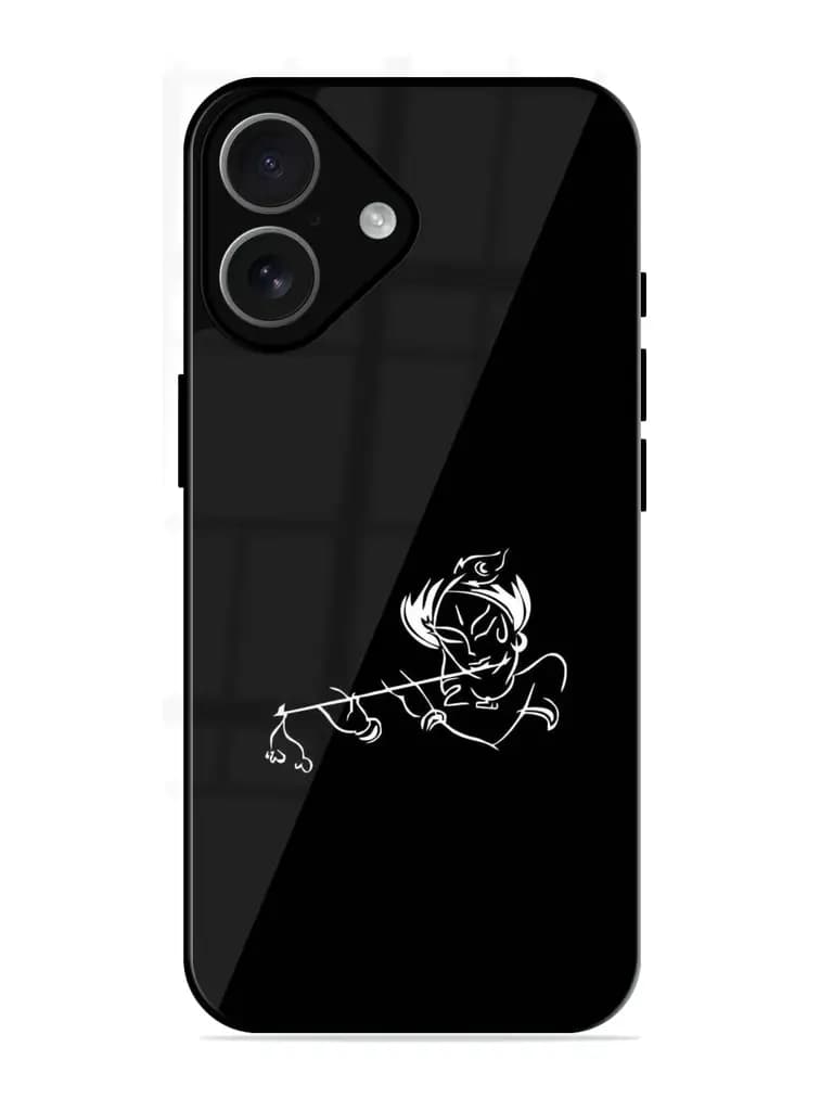 Krishna Flute Glossy Metal Phone Cover for Apple Iphone 17