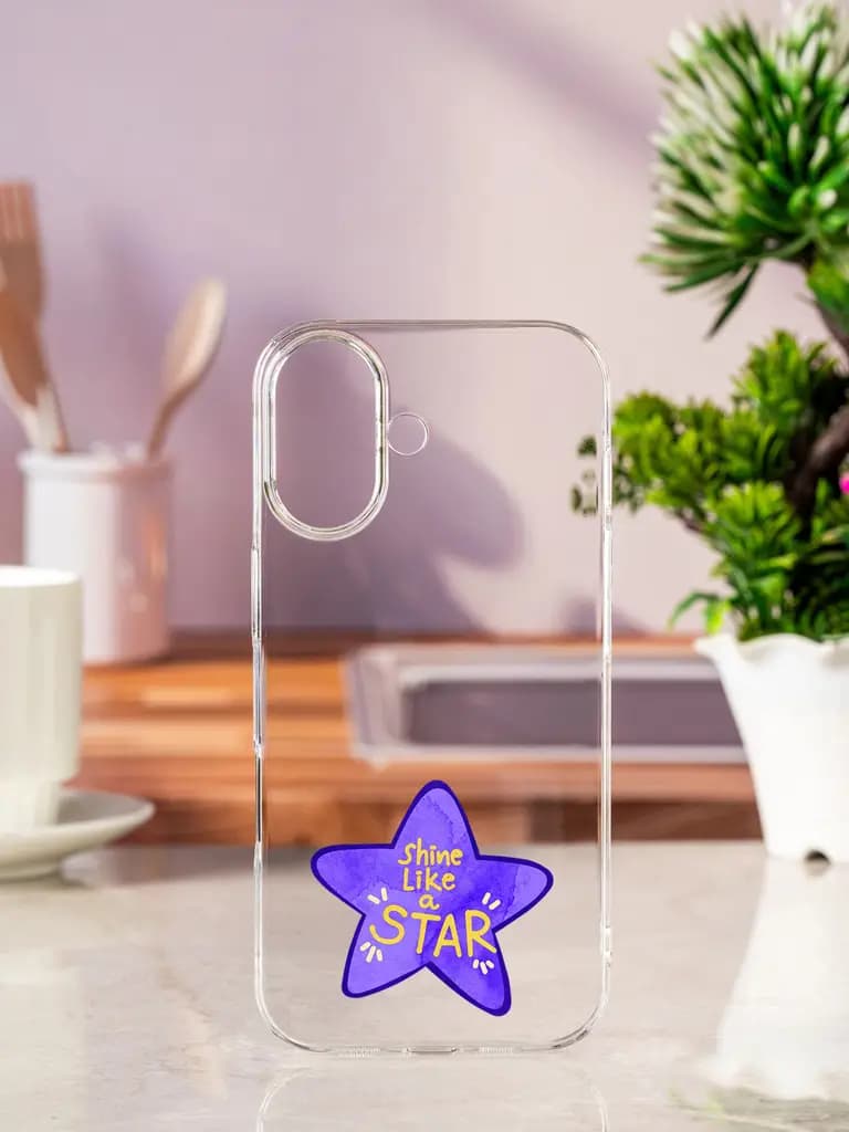Pointed Star Serves Transparent Printed Mobile Case for Apple Iphone 17