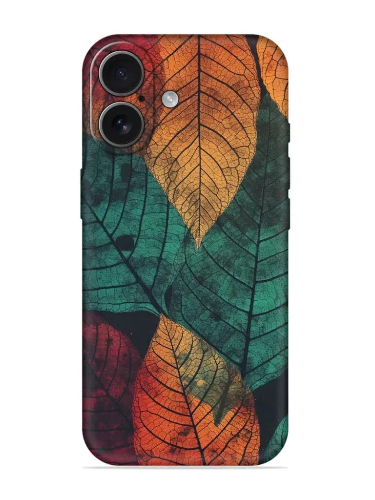 Leaves Artwork Embossed Soft Silicone Case for Apple Iphone 17