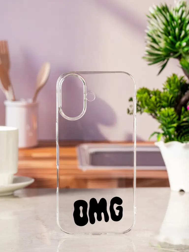 Oh My God/Goodness Transparent Printed Mobile Case for Apple Iphone 17