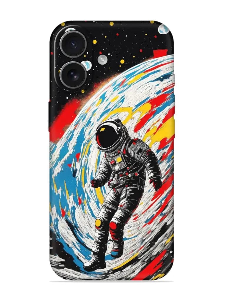 Astronaut Art Embossed Soft Silicone Case for Apple Iphone 17