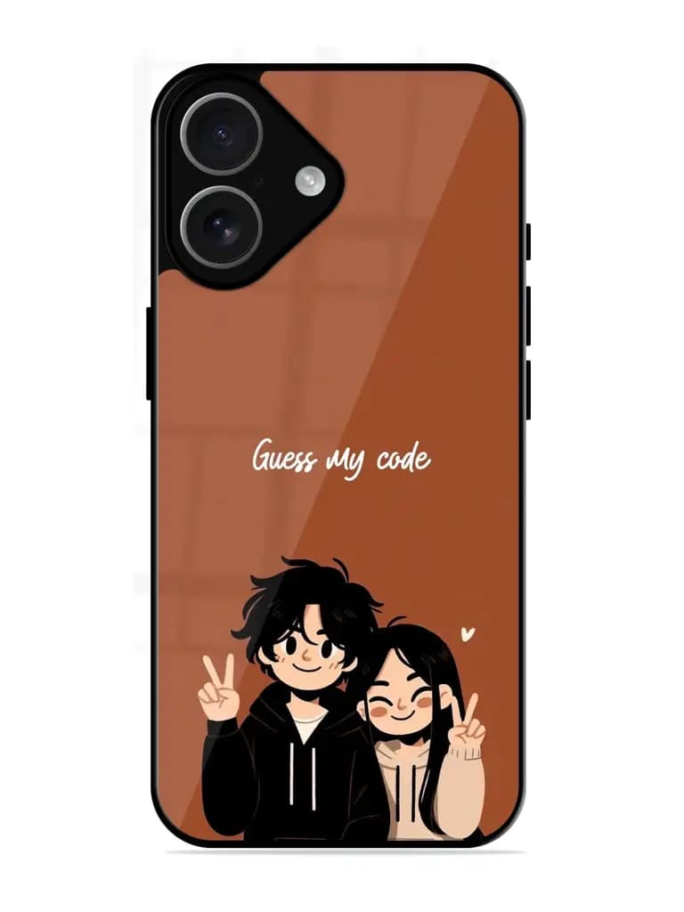 Cute Couple Cartoon Illustration SoftSnap Case for Apple Iphone 17