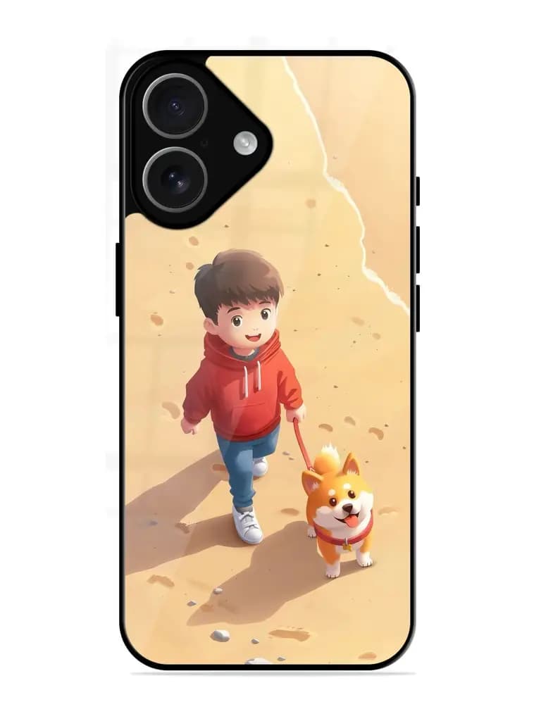 Boy & Cute Dog SoftSnap Case for Apple Iphone 17