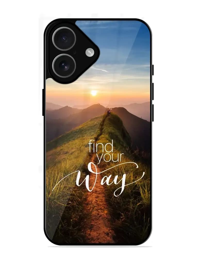 Find Your Way Glossy Metal Phone Cover for Apple Iphone 17