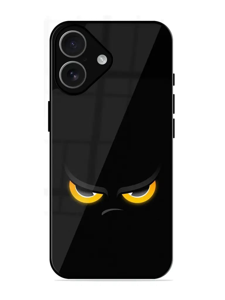 Scary Yellow Eye Glossy Metal TPU Phone Cover for Apple Iphone 17