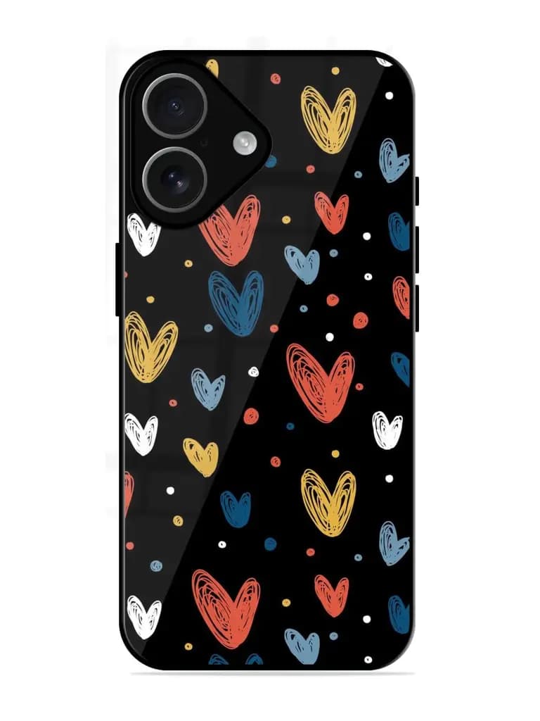 Happy Valentines Day Glossy Metal TPU Phone Cover for Apple Iphone 17