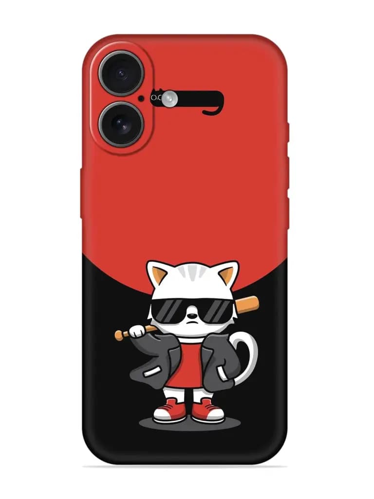 Cool Little Bear Cartoon Embossed Soft Silicone Case for Apple Iphone 17