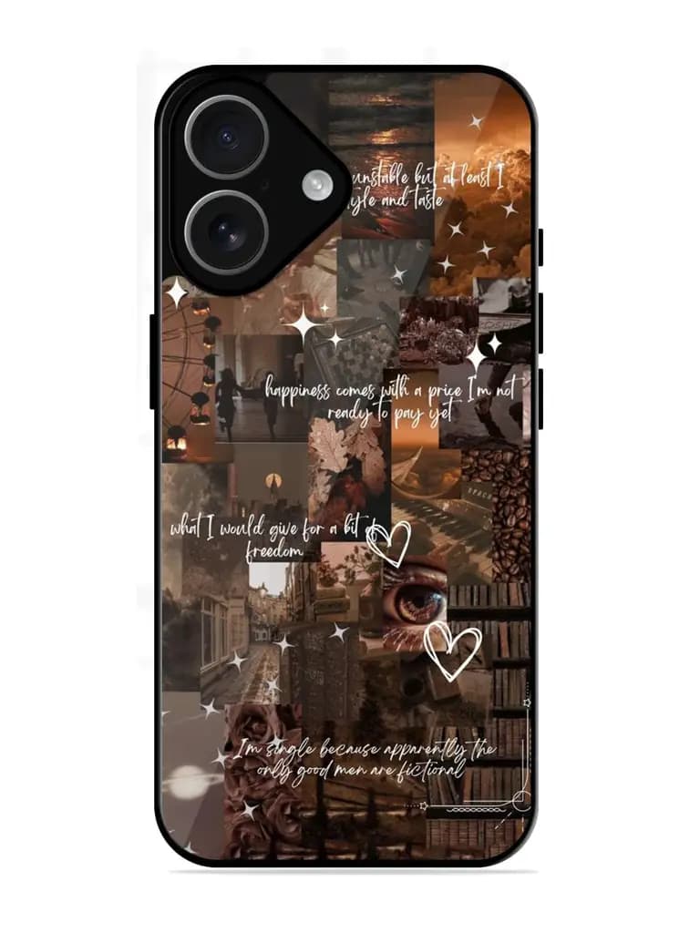 Melancholy Aesthetic Glossy Metal Phone Cover for Apple Iphone 17