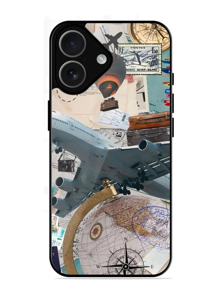 Adventure Awaits Glossy Metal Phone Cover for Apple Iphone 17
