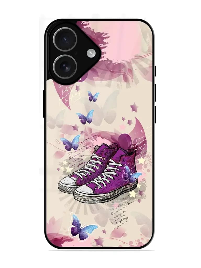 Pair Of Purple High-Top Sneakers SoftSnap Case for Apple Iphone 17