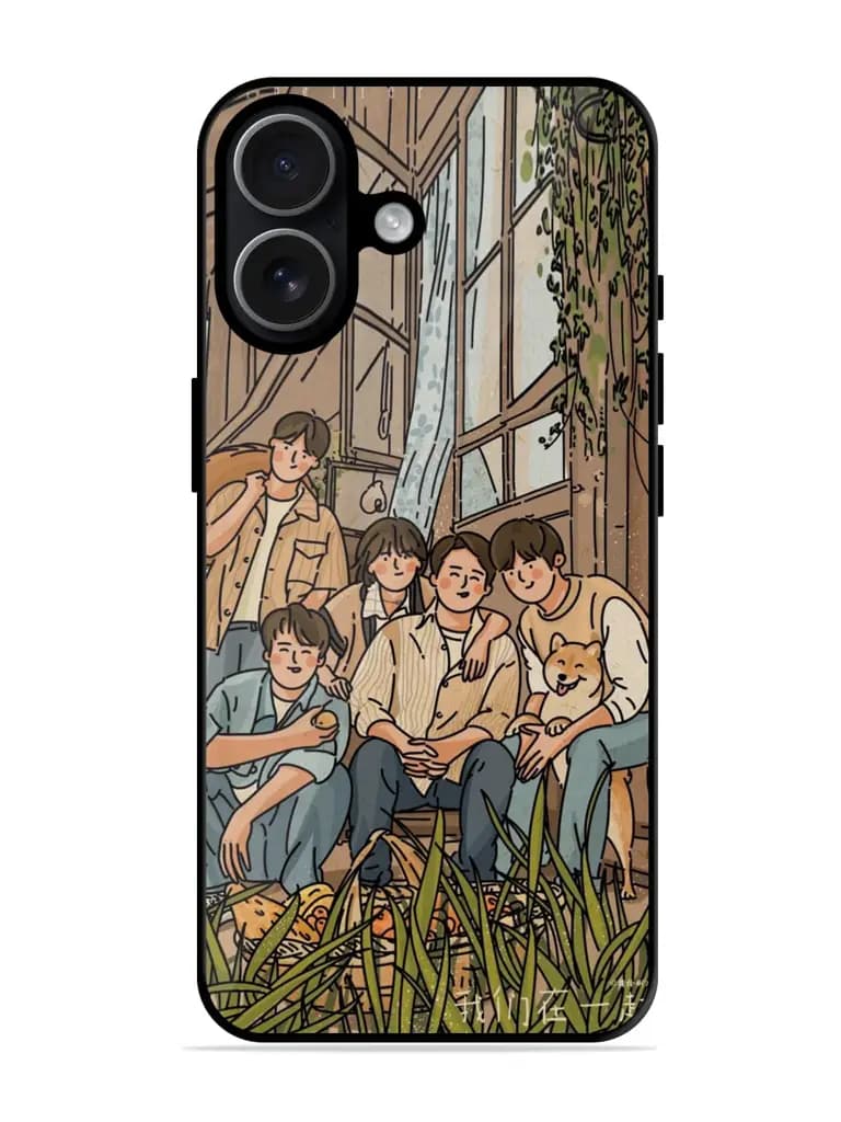 Friends Premium Glass Case for Apple Iphone 17