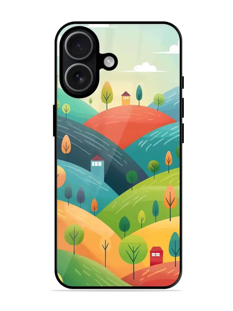 Illustration Of A Landscape Premium Glass Case for Apple Iphone 17