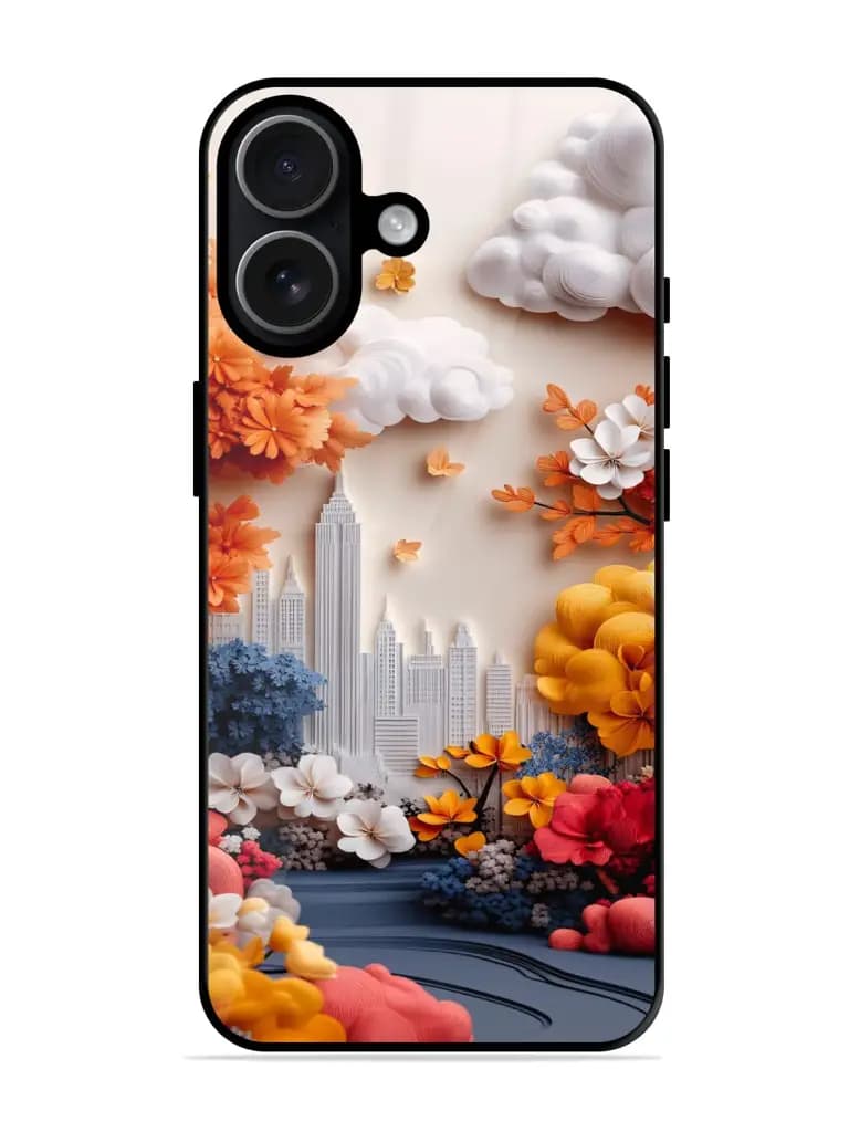 New Year Card Design Premium Glass Case for Apple Iphone 17