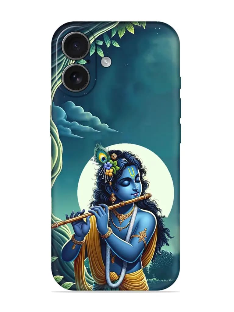 Krishna's Divine Flute Embossed Soft Silicone Case for Apple Iphone 17