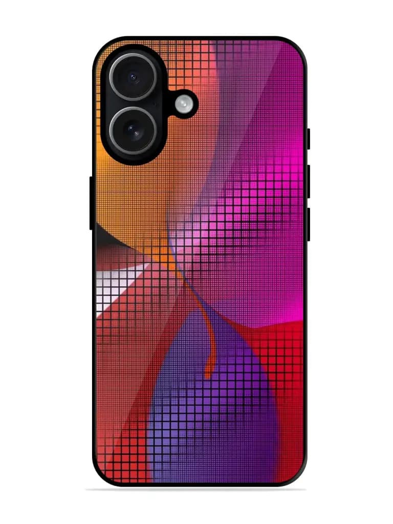 Grid Flow Premium Glass Case for Apple Iphone 17