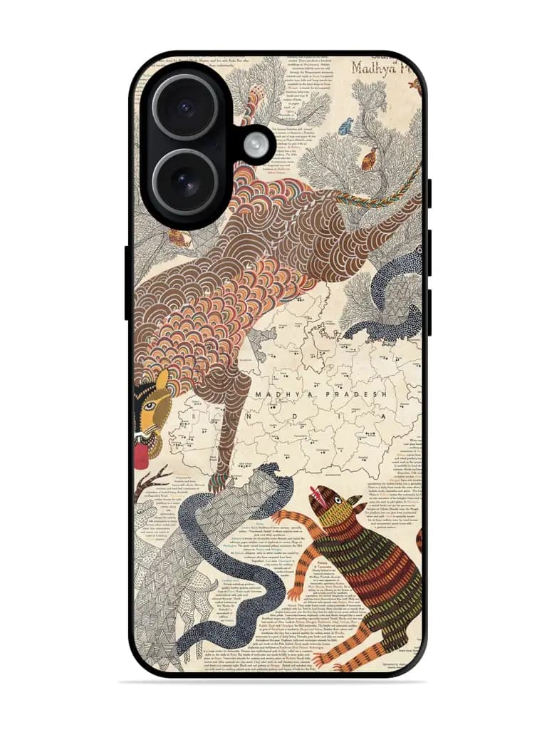 Cultural Map Premium Glass Case for Apple Iphone 17