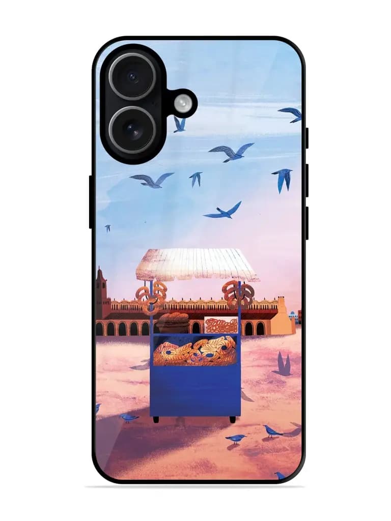 Food And Community Premium Glass Case for Apple Iphone 17