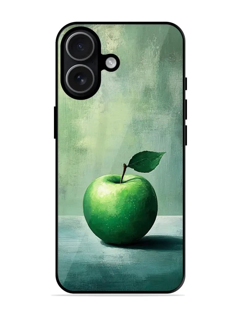 Green Apple Premium Glass Case for Apple Iphone 17