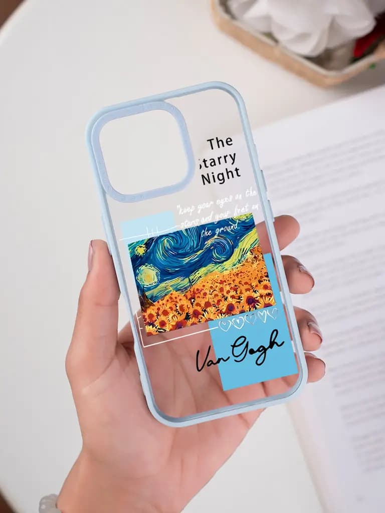 The Starry Night Transparent Printed Mobile Case for For Apple Iphone 17
