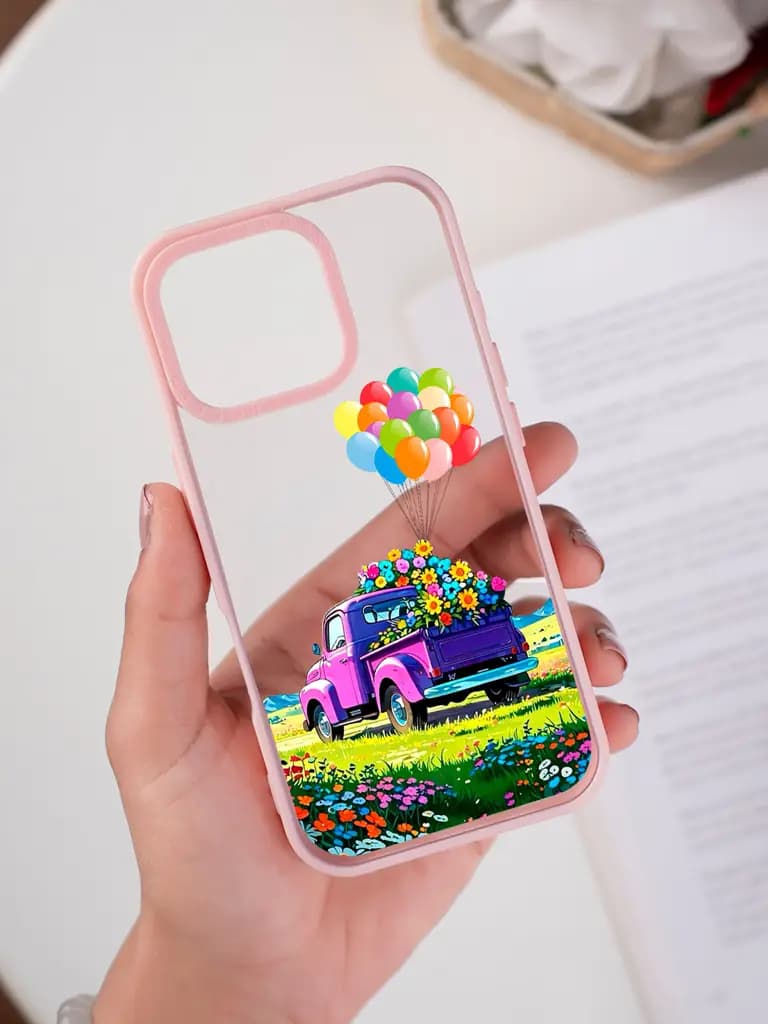 Whimsical Celebration Illustration Transparent Printed Mobile Case for For Apple Iphone 17