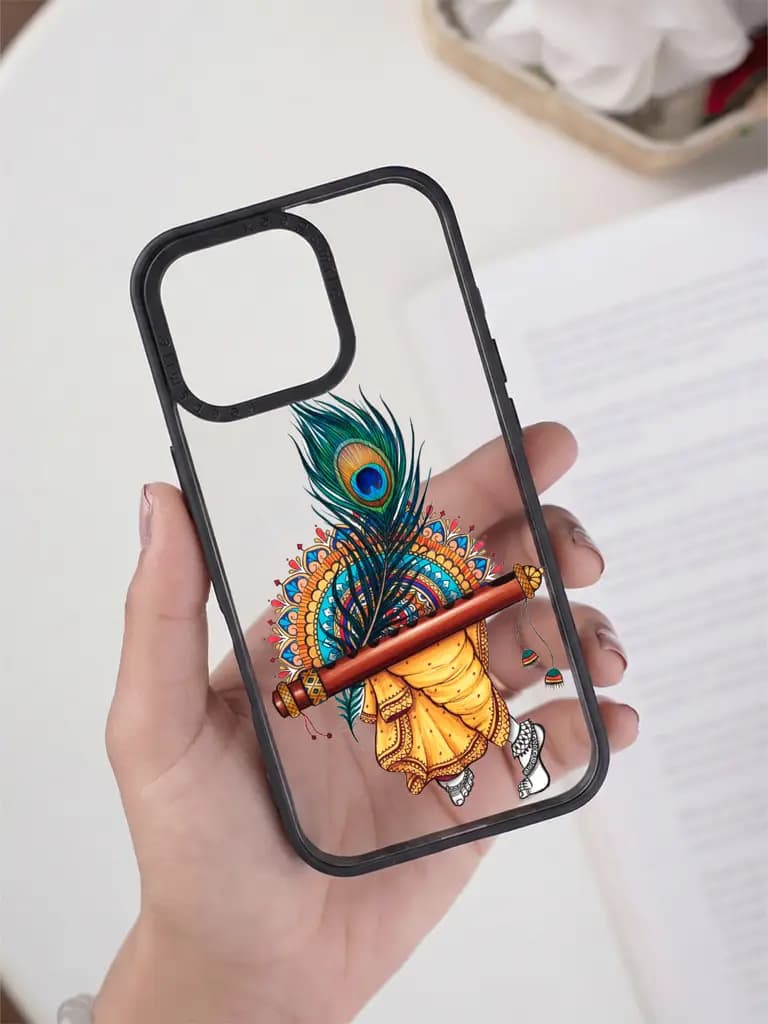 Lord Krishnas Divine Flute Transparent Printed Mobile Case for For Apple Iphone 17