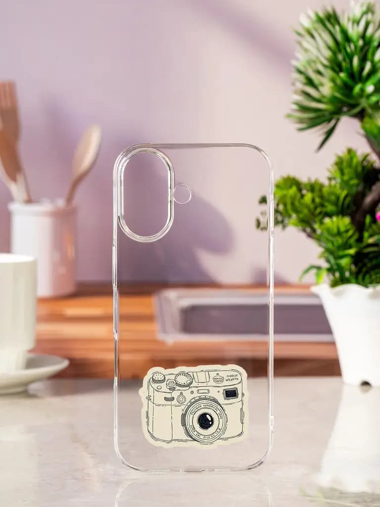 Peace Love Music Transparent Printed Mobile Case for Apple Iphone 17