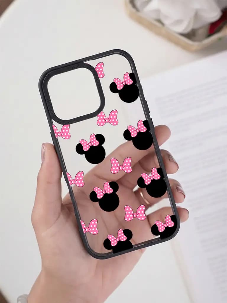 Minnie Mouse Repeat Pattern Transparent Printed Mobile Case for For Apple Iphone 17