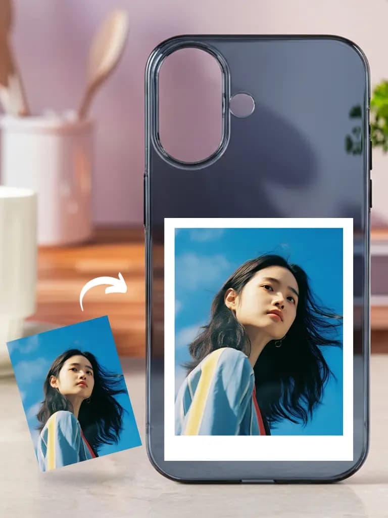 Premium Crystal Clear Black Transparent Custom Photo Case for Apple Iphone 17