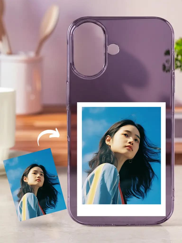 Premium Crystal Clear Purple Transparent Custom Photo Case for Apple Iphone 17