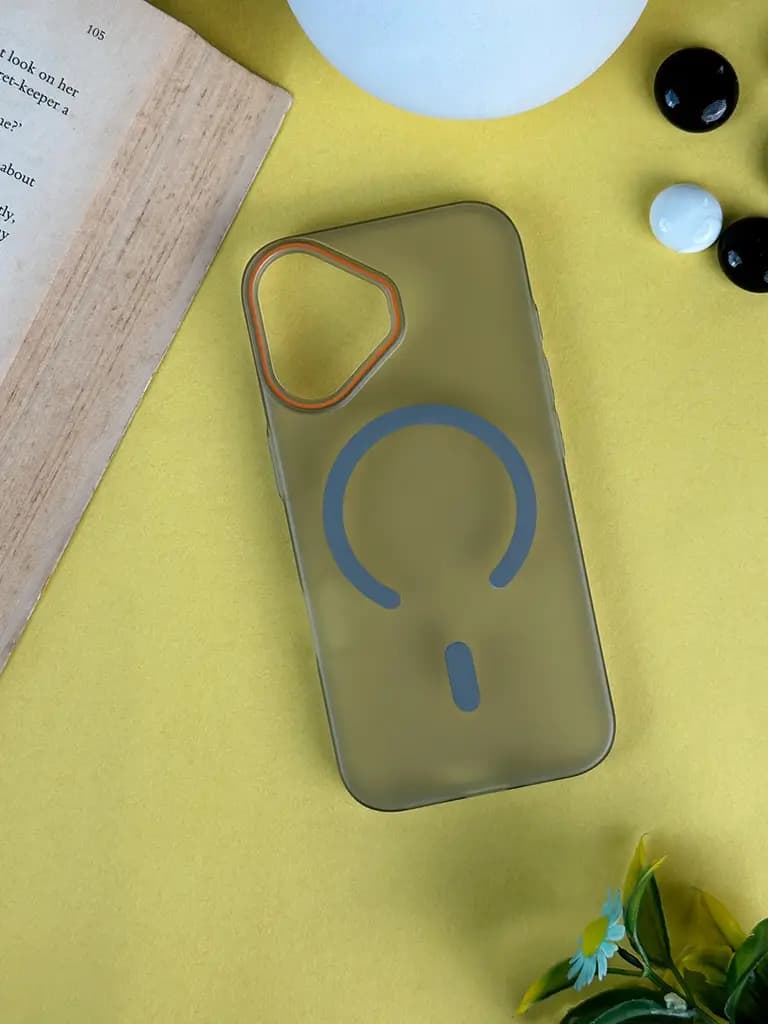 Frosted Matte MagSafe Transparent Grey Case For Apple Iphone 17